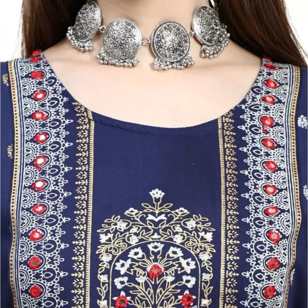 Women's Printed Embroidery Kurti