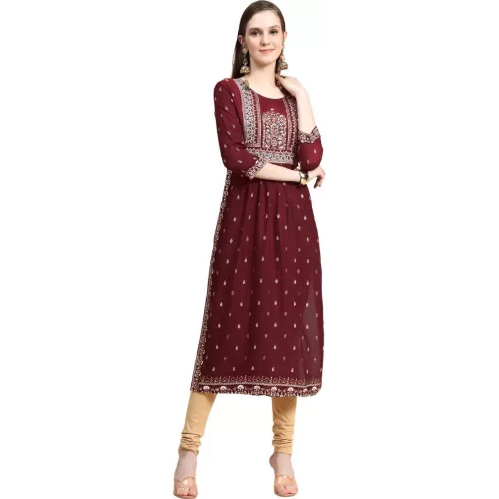 Women's Printed Embroidery Kurti