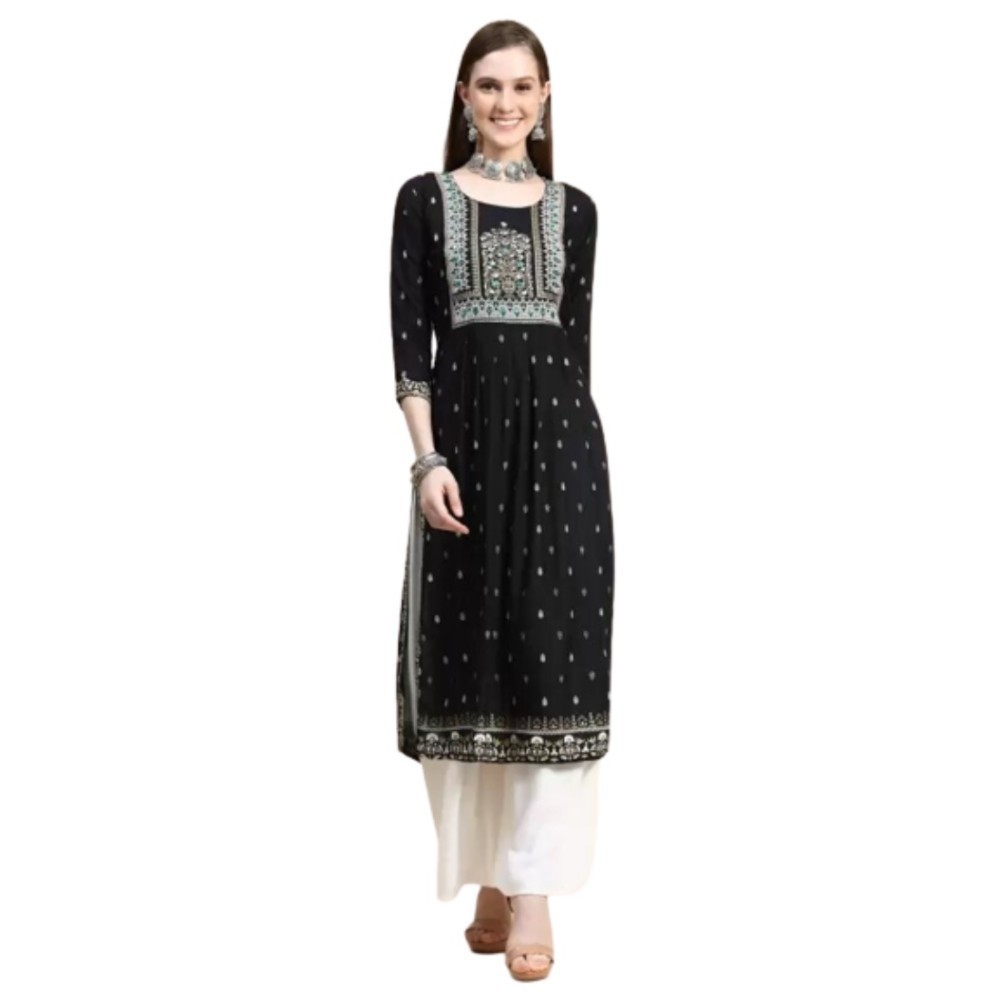 Women's Printed Embroidery Kurti