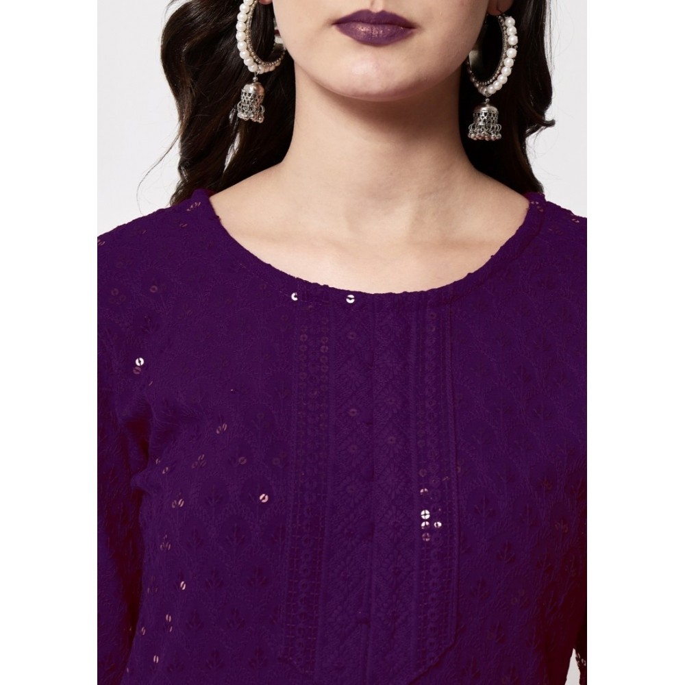Women's Embroidery With Sequence Kurti