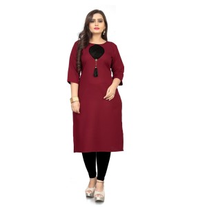 Women's Cotton Soild A-Line Kurti