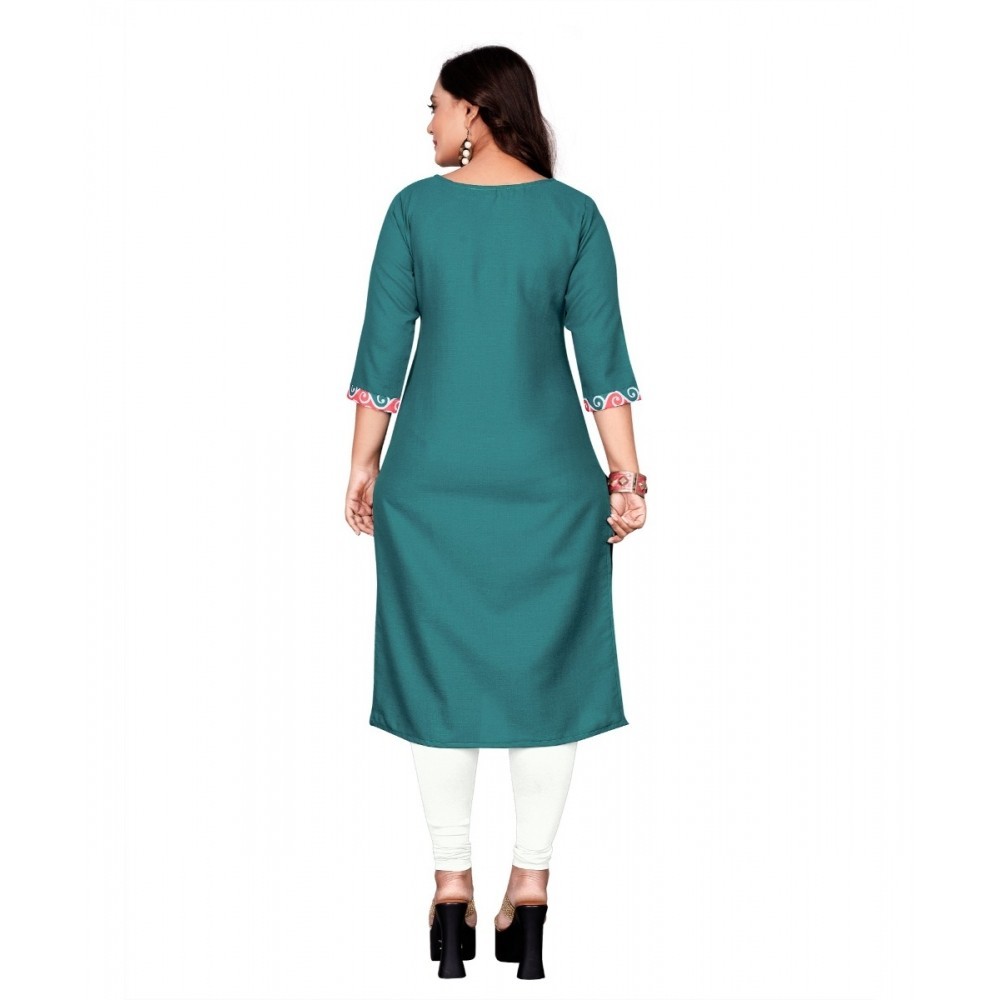 Women's Cotton Printed Straight Kurti