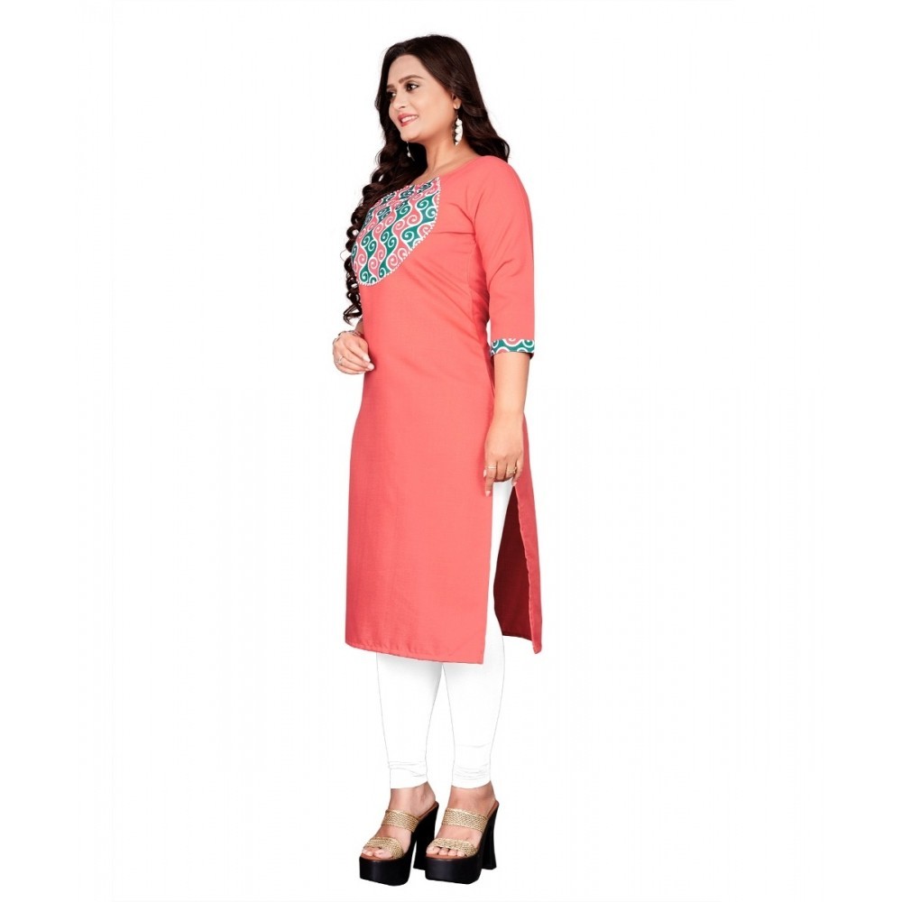 Women's Cotton Printed Straight Kurti