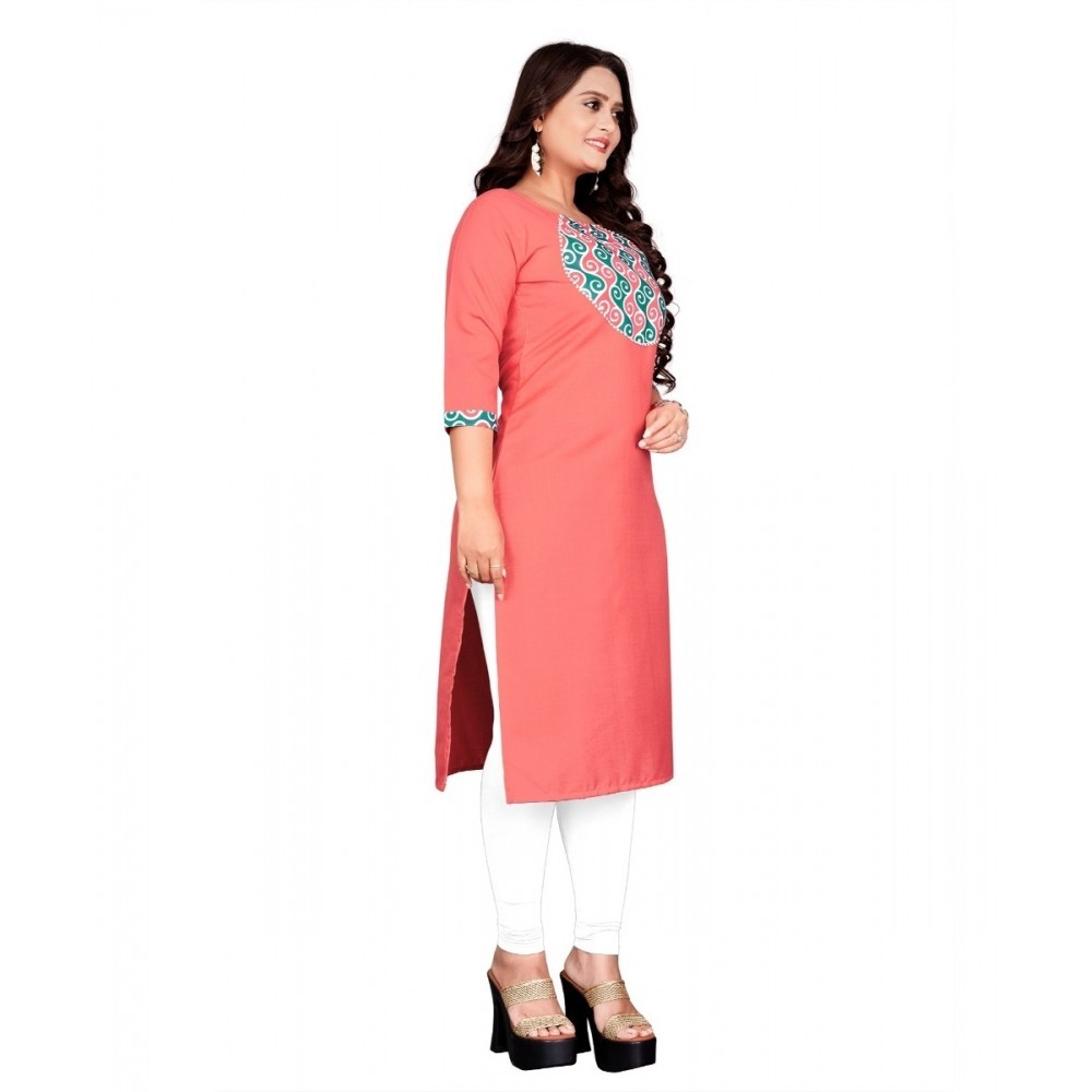 Women's Cotton Printed Straight Kurti