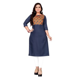 Women's Cotton Printed Straight Kurti