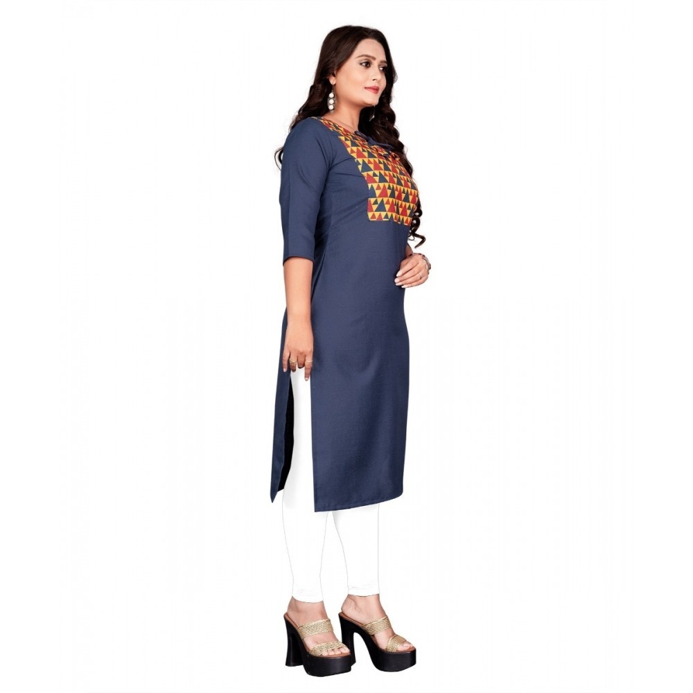 Women's Cotton Printed Straight Kurti