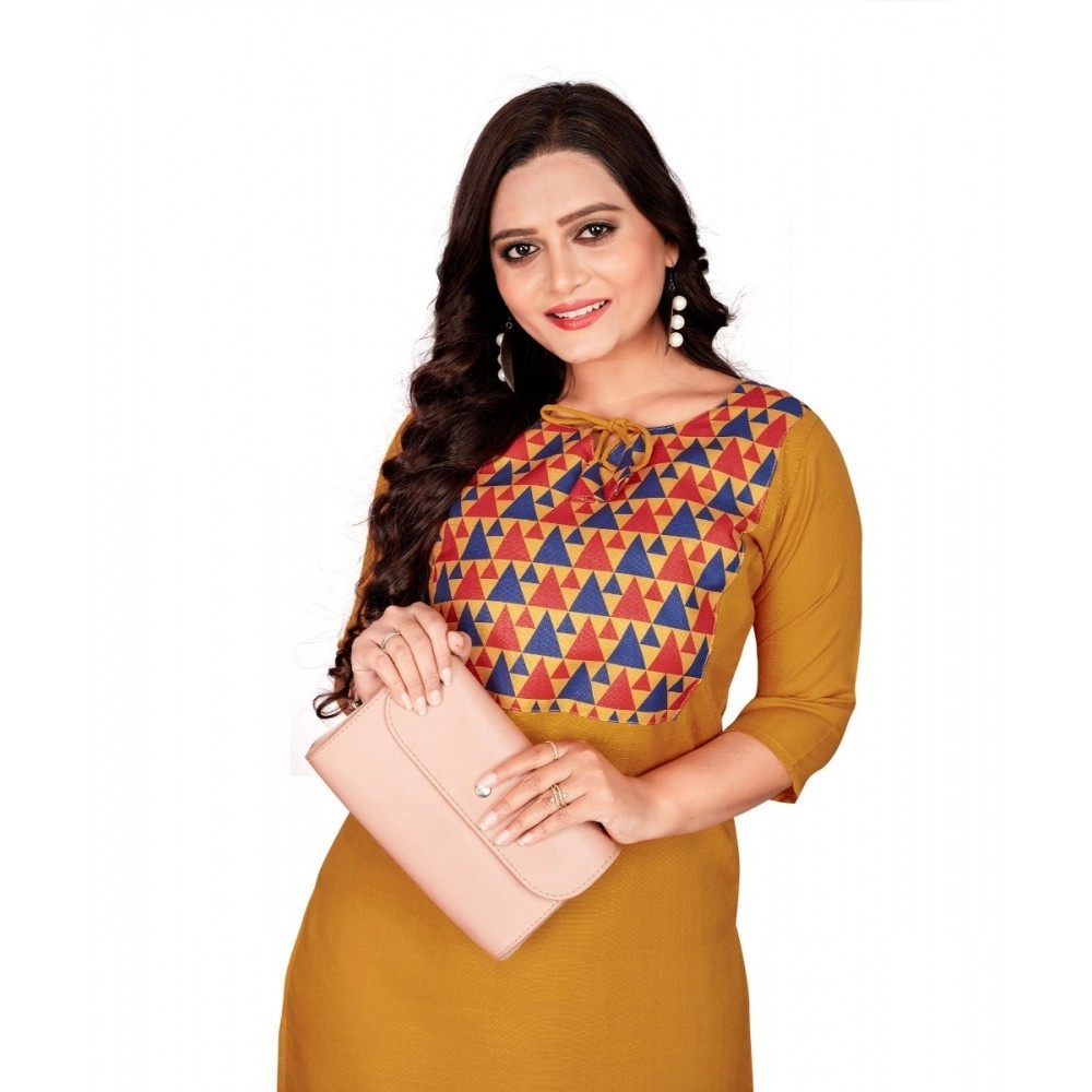 Women's Cotton Printed Straight Kurti