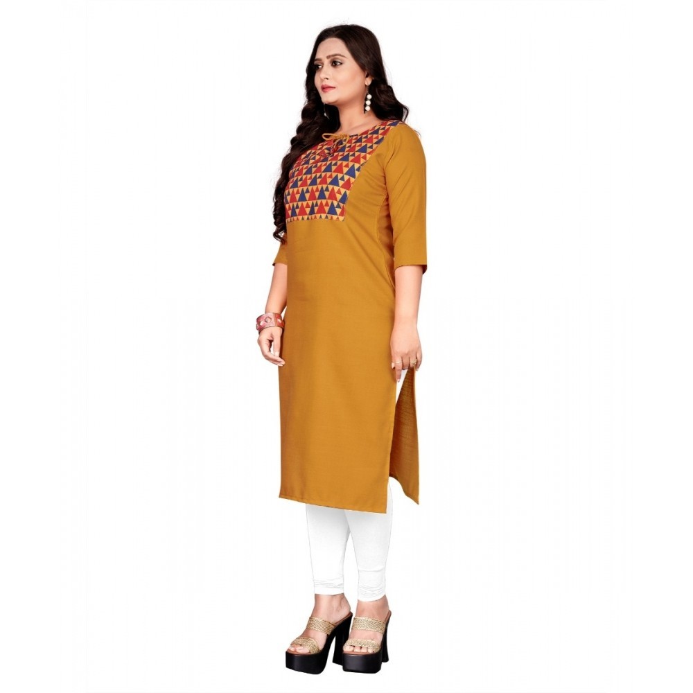 Women's Cotton Printed Straight Kurti