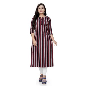 Women's Cotton Printed Straight Kurti