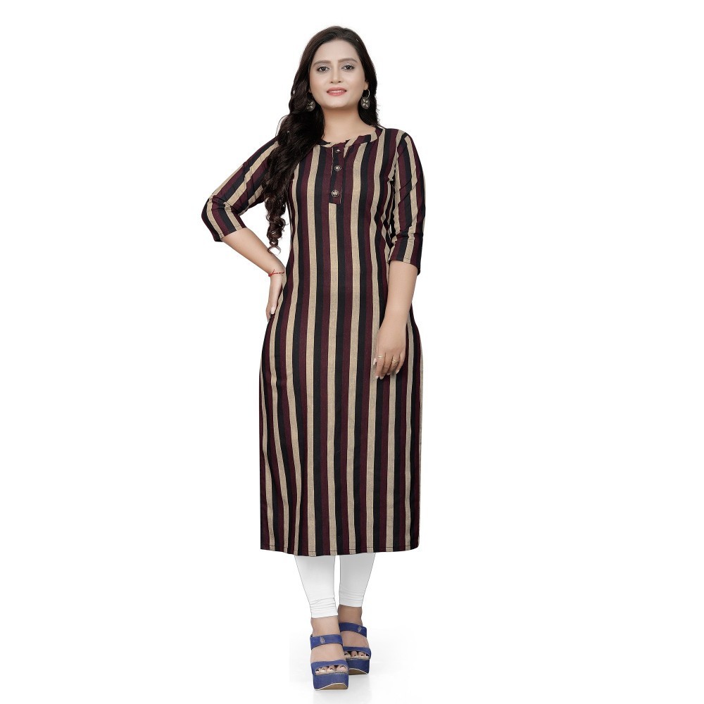 Women's Cotton Printed Straight Kurti