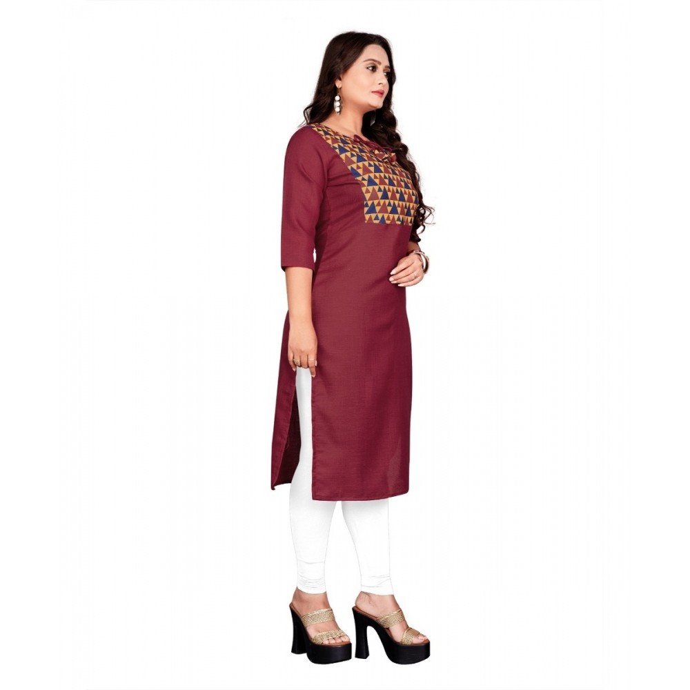 Women's Cotton Printed Straight Kurti