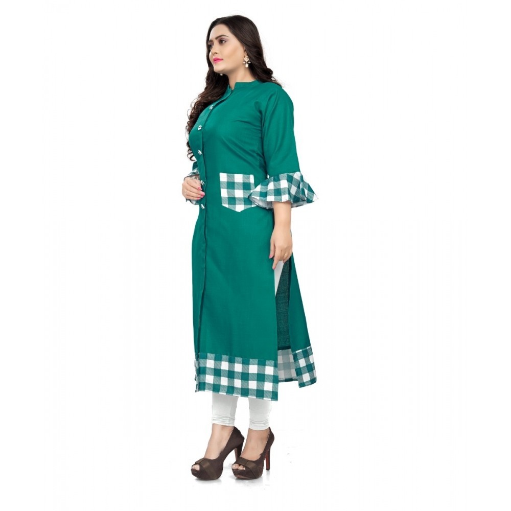 Women's Cotton Digital Printed Straight Kurti
