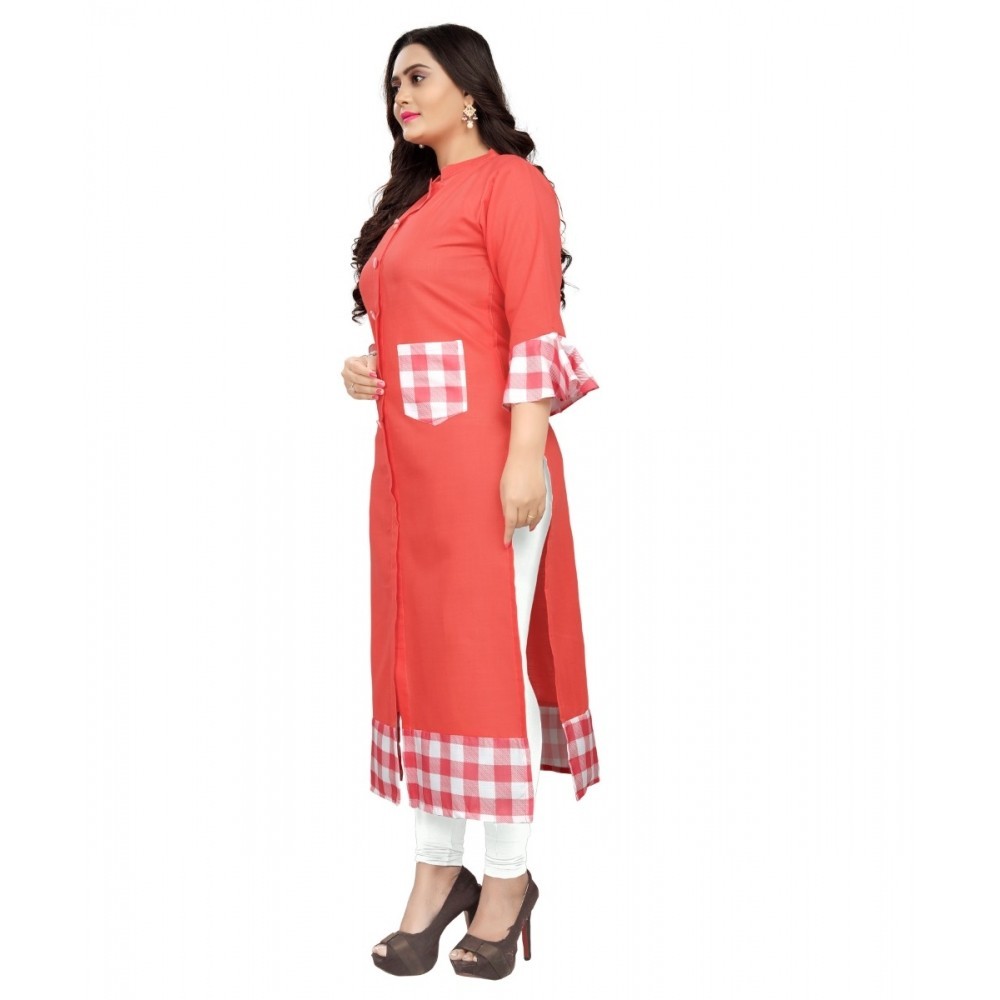 Women's Cotton Digital Printed Straight Kurti