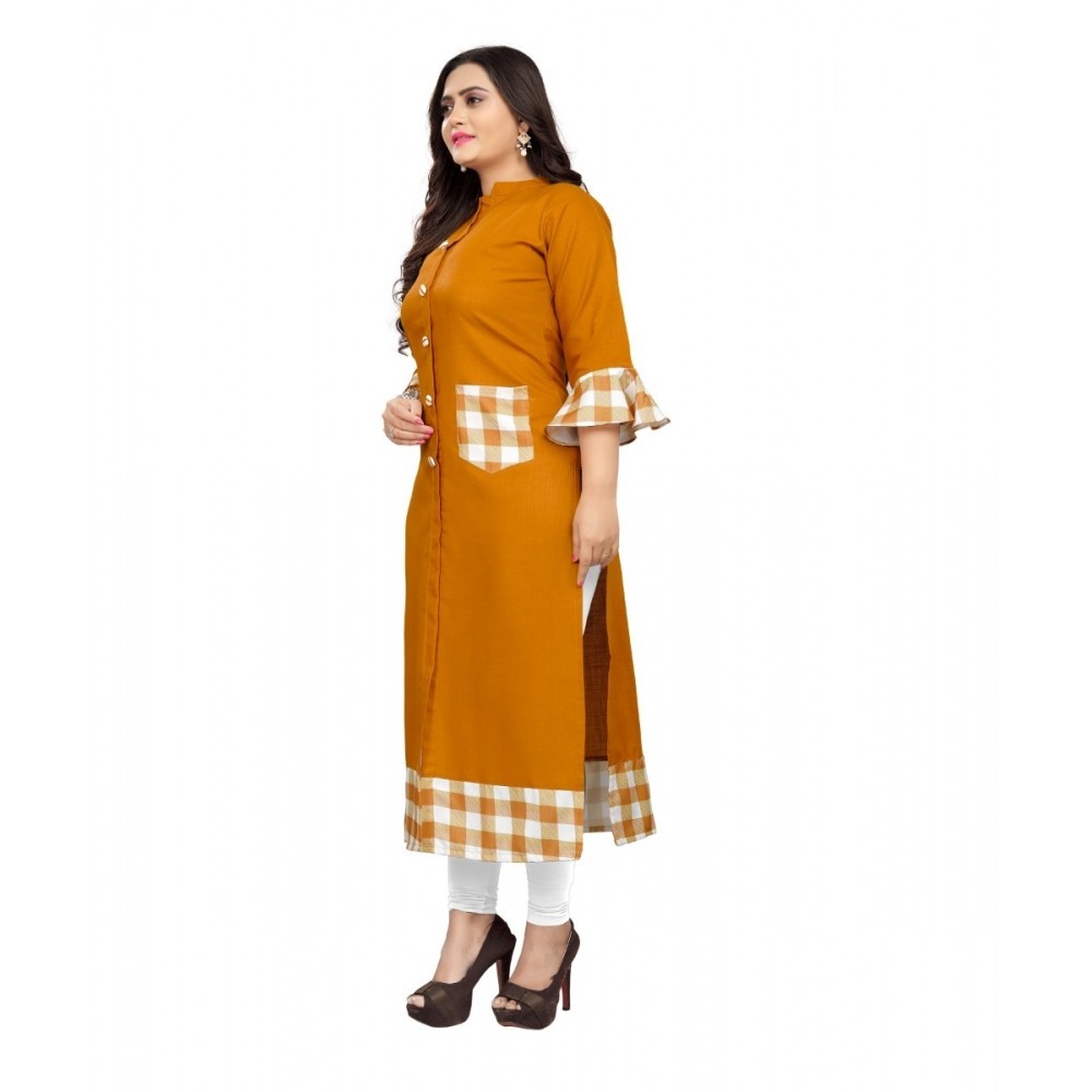 Women's Cotton Digital Printed Straight Kurti