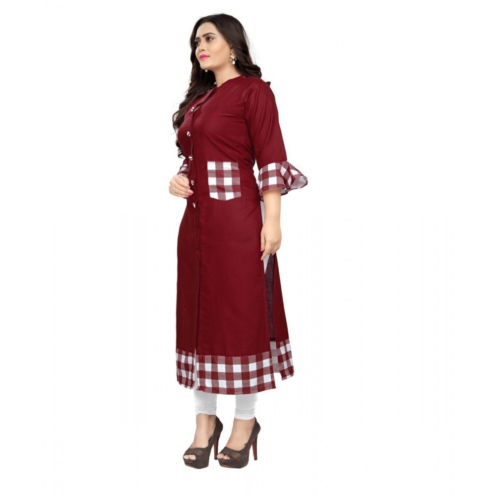 Women's Cotton Digital Printed Straight Kurti