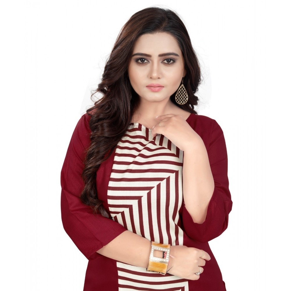 Women's Cotton Digital Print Straight Kurti