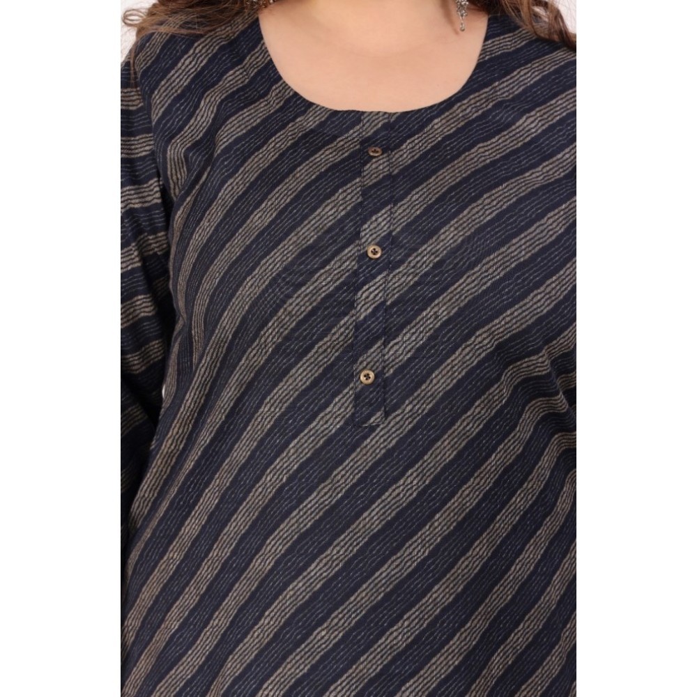 Women's Office wear Stripe Capsule Straight Kurti