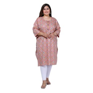 Women's Office wear Golden Foil Capsule Straight Kurti