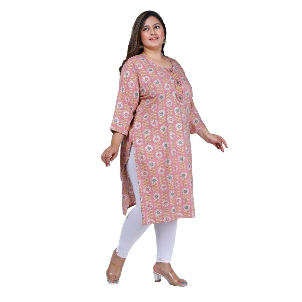 Women's Office wear Golden Foil Capsule Straight Kurti