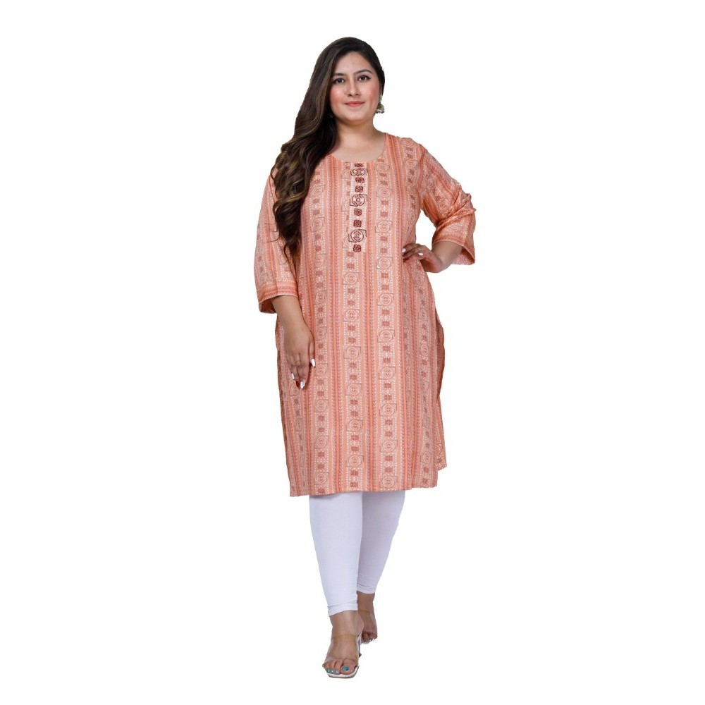 Women's Office wear Golden Foil Capsule Straight Kurti