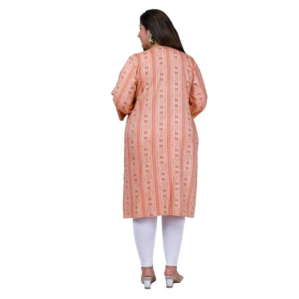 Women's Office wear Golden Foil Capsule Straight Kurti