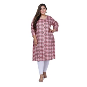 Women's Office wear Golden Foil Capsule A-Line Kurti