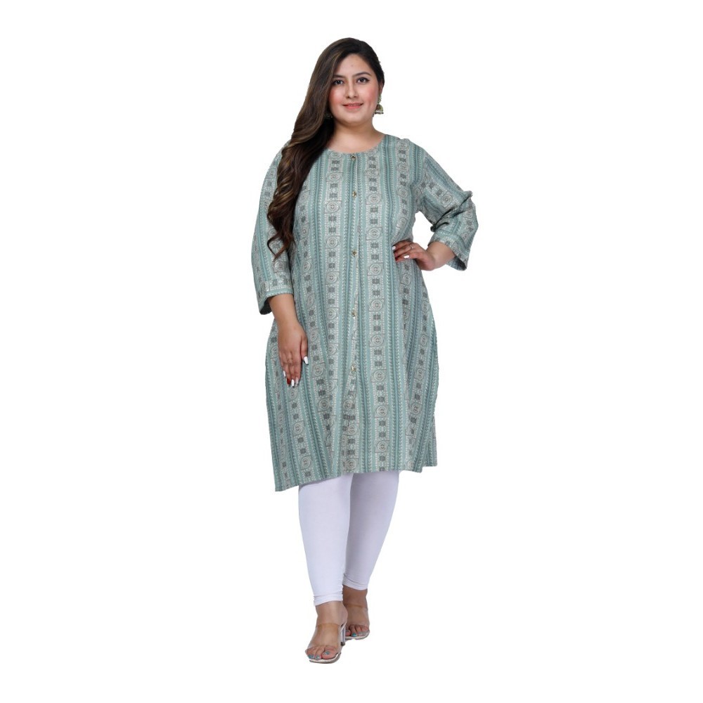 Women's Office wear Golden Foil Capsule A-Line Kurti