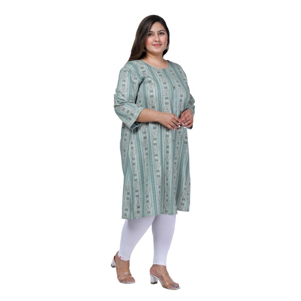 Women's Office wear Golden Foil Capsule A-Line Kurti