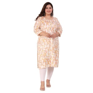 Women's Office wear Floral Printed Capsule Straight Kurti