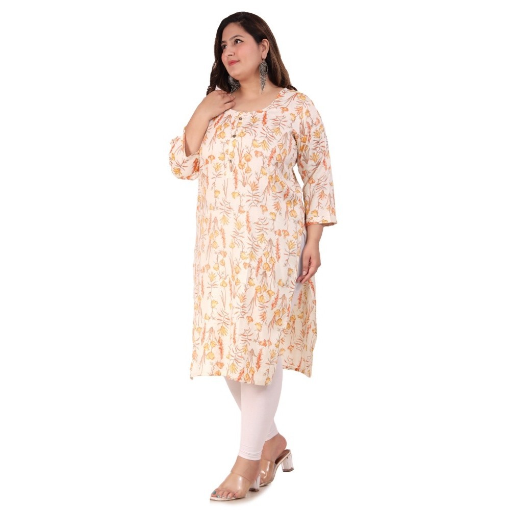 Women's Office wear Floral Printed Capsule Straight Kurti