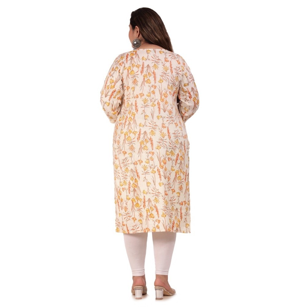 Women's Office wear Floral Printed Capsule Straight Kurti