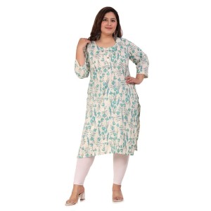 Women's Office wear Floral Printed Capsule Straight Kurti