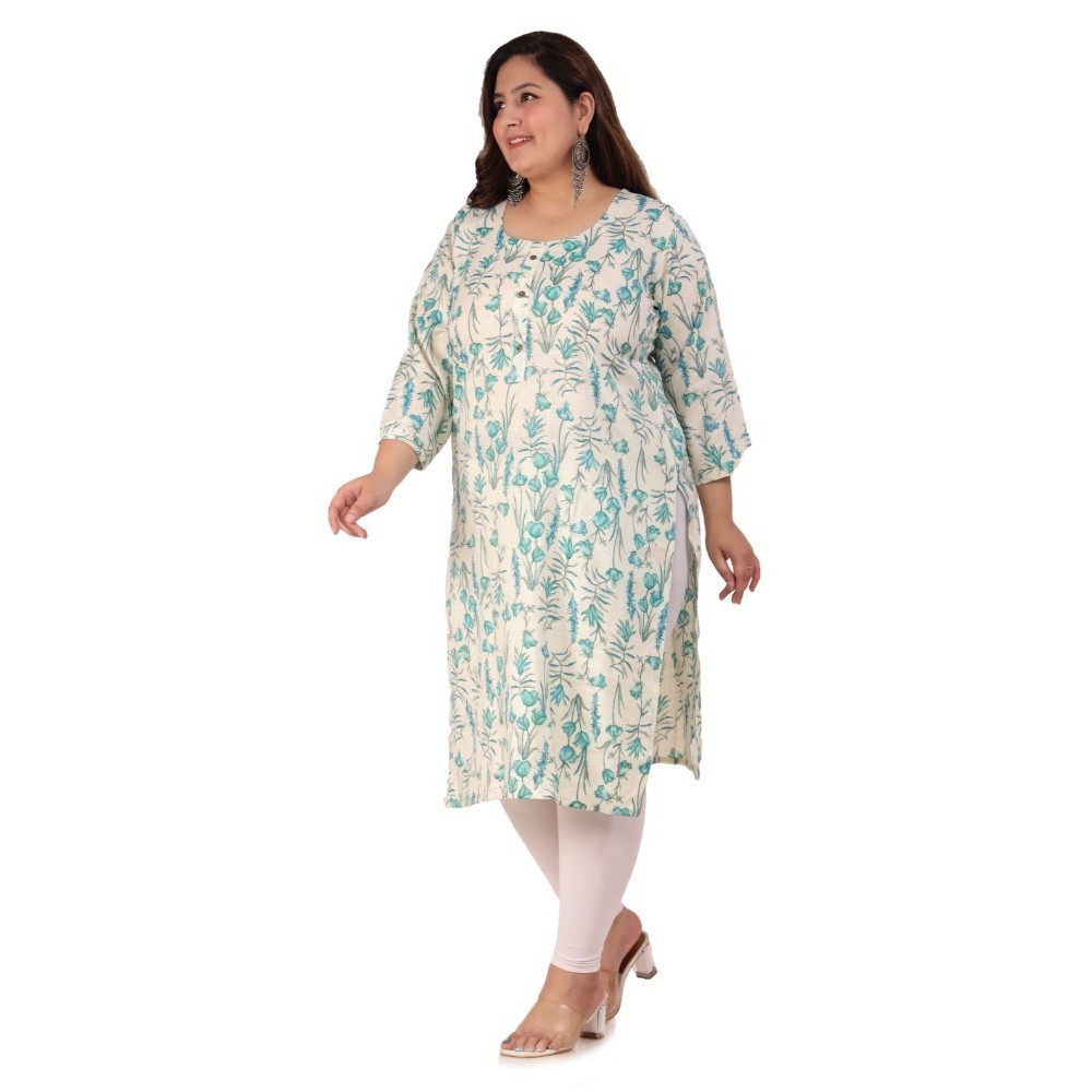 Women's Office wear Floral Printed Capsule Straight Kurti