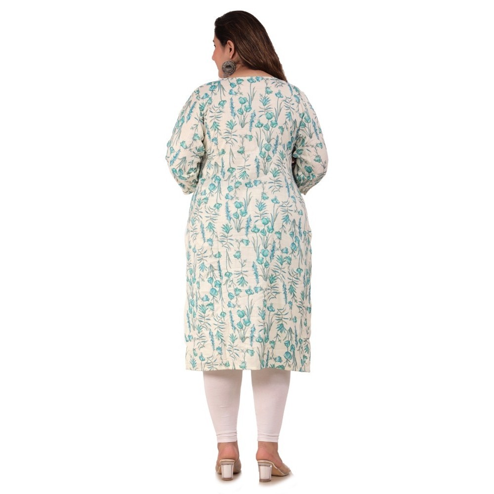 Women's Office wear Floral Printed Capsule Straight Kurti