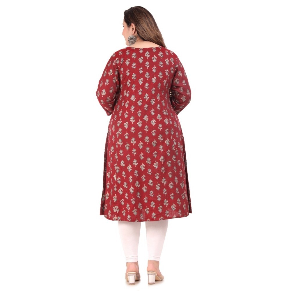 Women's Office wear Floral Printed Capsule Princess Cut Kurti