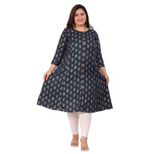 Women's Office wear Floral Printed Capsule Princess Cut Kurti