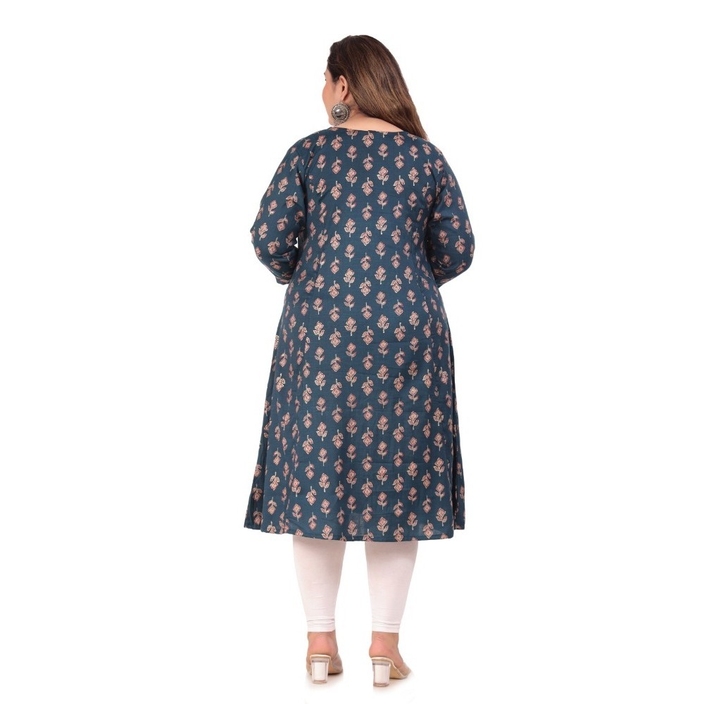 Women's Office wear Floral Printed Capsule Princess Cut Kurti