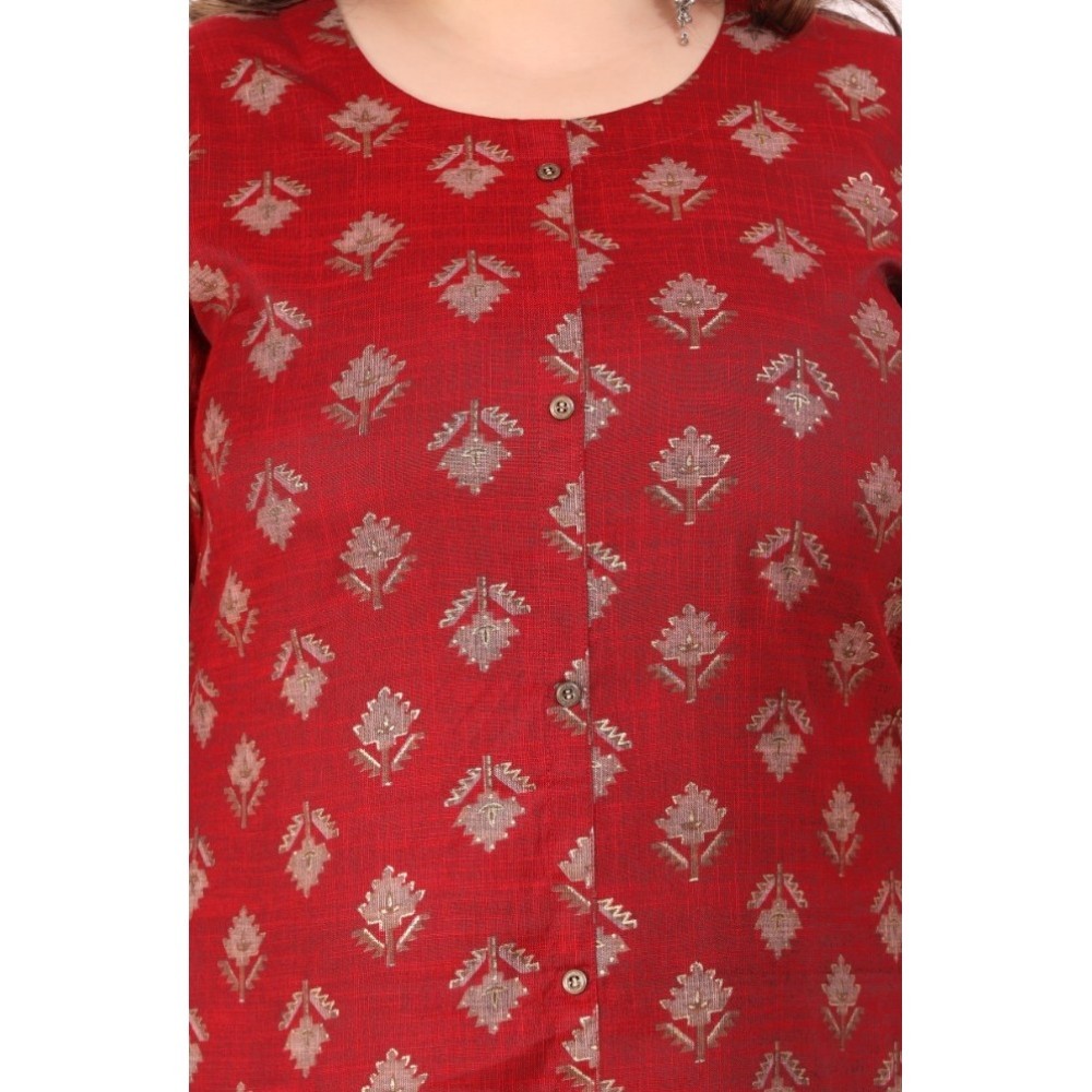 Women's Office wear Floral Printed Capsule A-Line Kurti