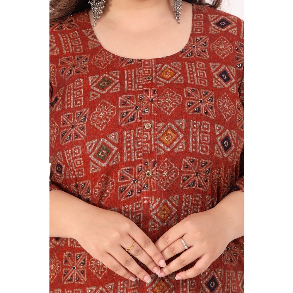 Women's Office wear Designer Printed Capsule Straight Kurti