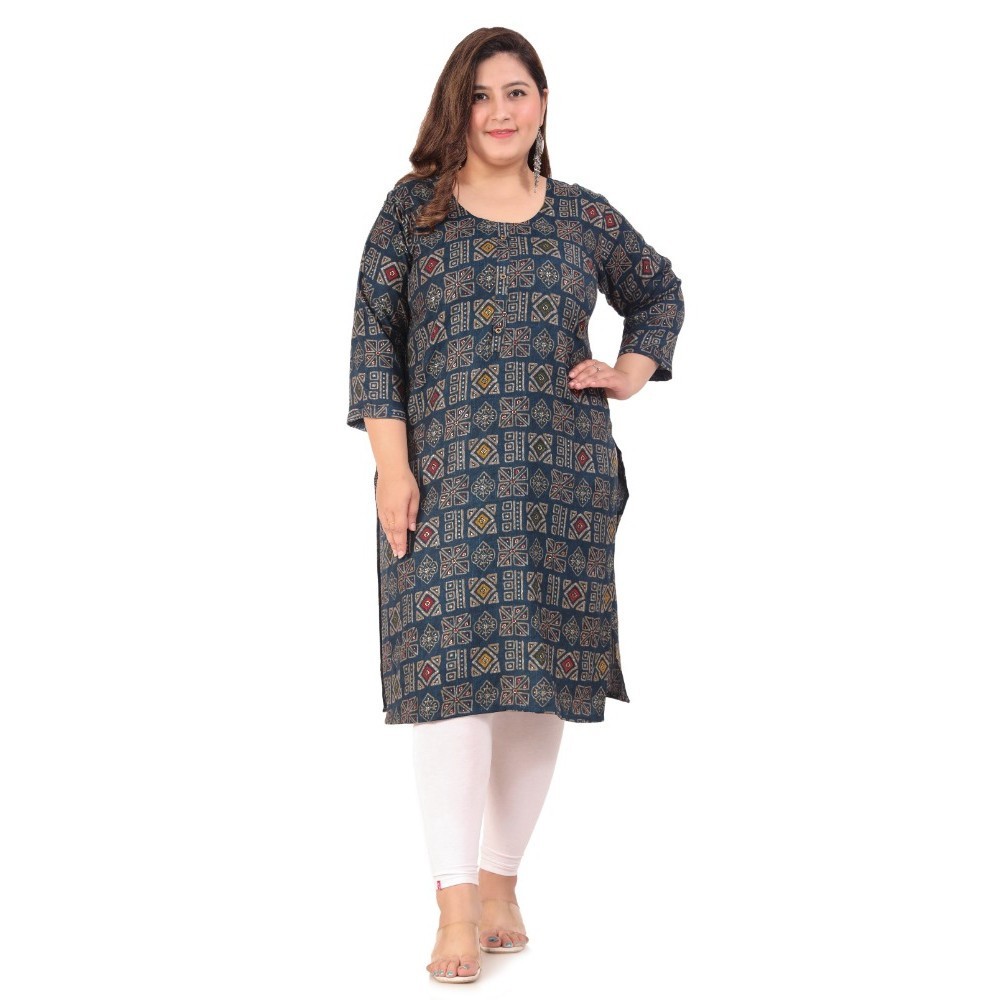 Women's Office wear Designer Printed Capsule Straight Kurti