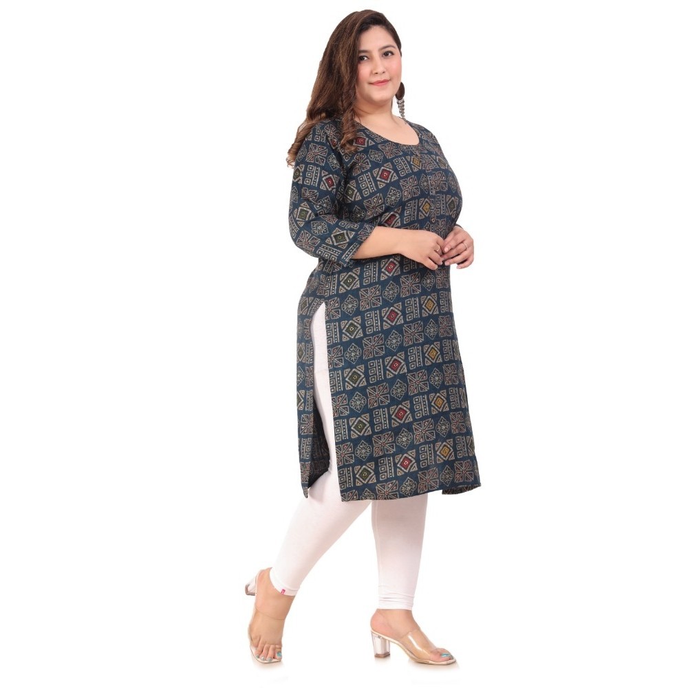 Women's Office wear Designer Printed Capsule Straight Kurti