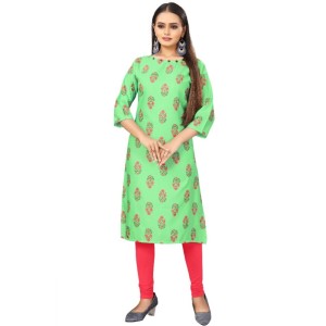 Women's Digial Print Rayon Regular 3/4th Sleeve Knee Length Kurti
