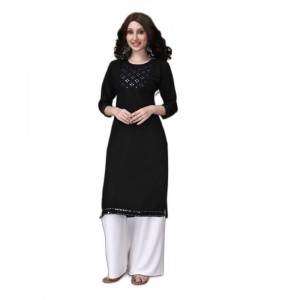 Women's Rayon Lace Straight Kurti