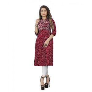 Women's Cotton Embroidery Straight Kurti