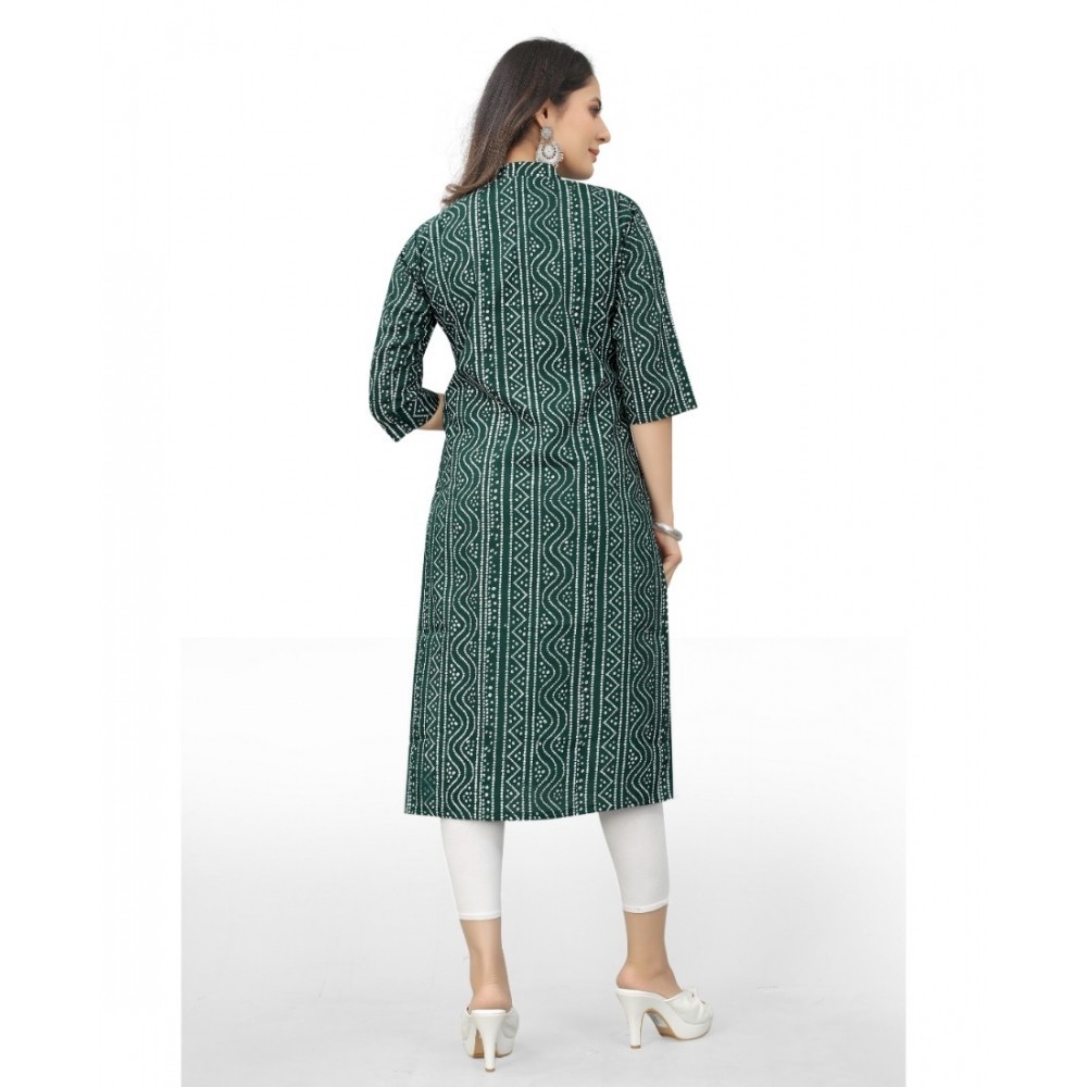 Women's Cotton Embroidery Straight Kurti