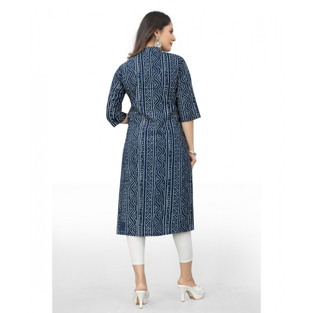 Women's Cotton Embroidery Straight Kurti