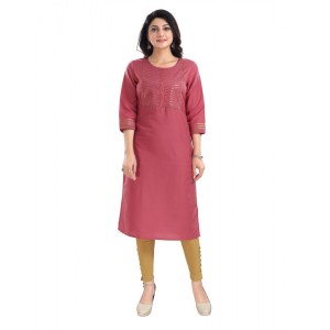 Women's 3/4th Sleeve Silk Blend Tunic Long Kurti