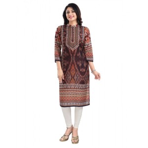 Women's 3/4th Sleeve Masleen Tunic Long Kurti