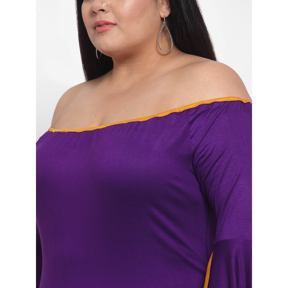 Women's Hojri Solid Knee Length Fit and Flare Dress