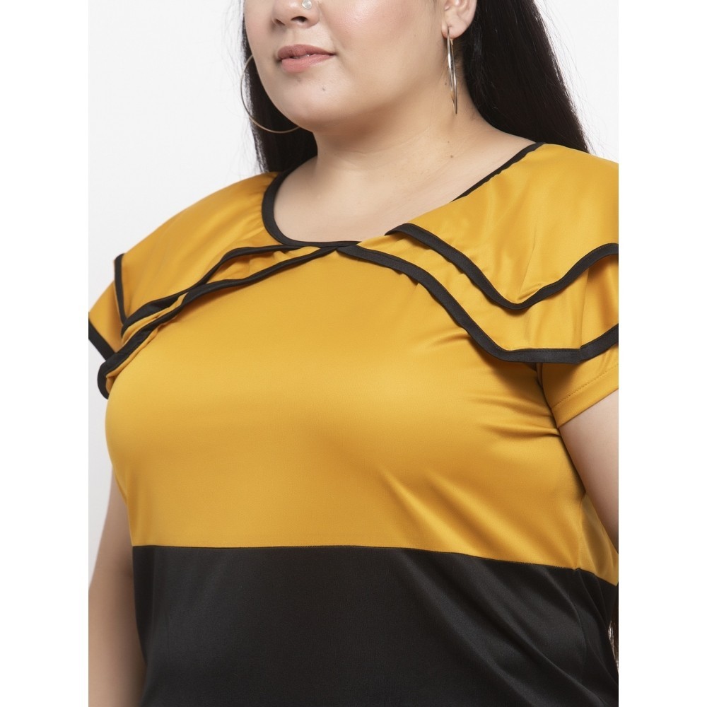 Women's Hojri Solid Knee Length Fit and Flare Dress